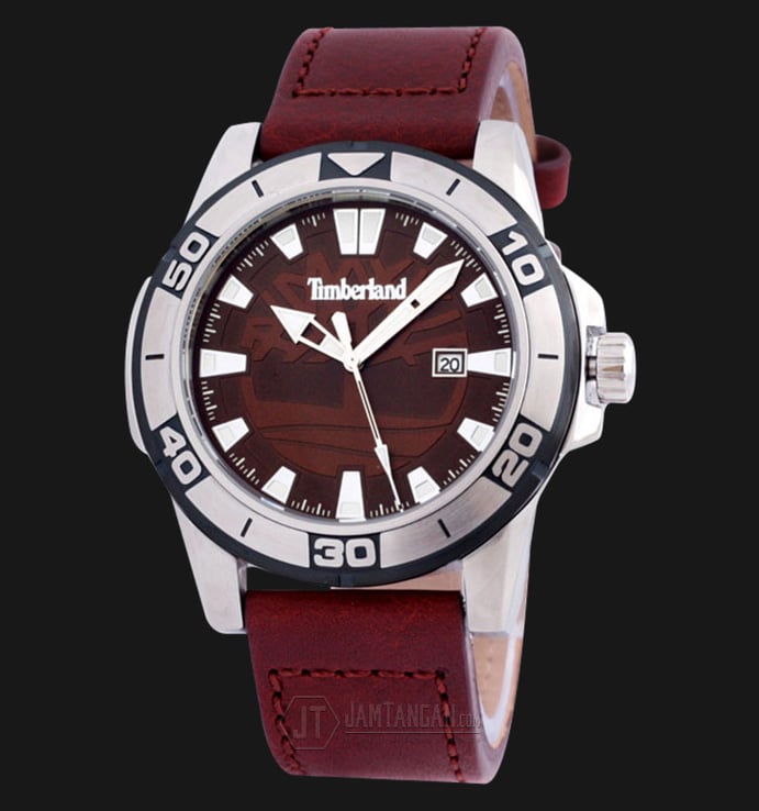 Timberland TBL.13855JSTB/12 Brown Dial Brown Leather Strap