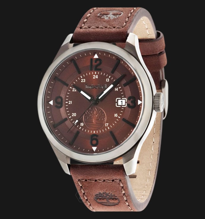 Timberland TBL.14645JSU/12 Brown Dial Brown Leather Strap