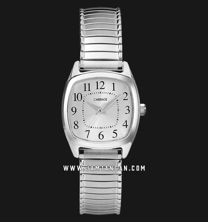 Timex CC3C75100 Carriage Ladies Silver Dial Stainless Steel Strap