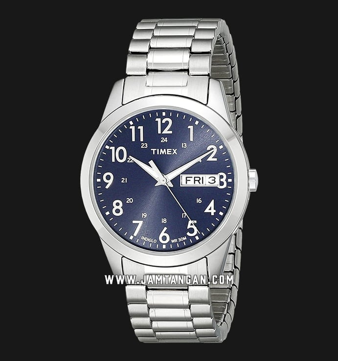 Timex South Street T2M933 Indiglo Blue Dial Stainless Steel Strap