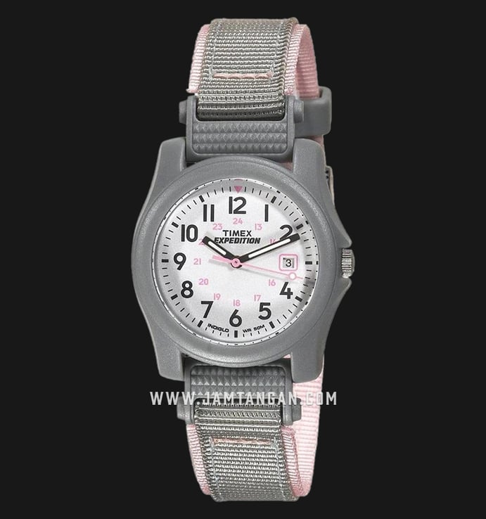 Timex T42591 Expedition Silver Dial Dual Color Nylon Strap