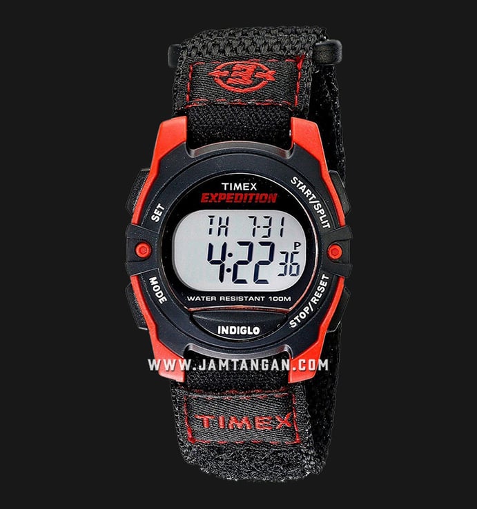 Timex Expedition T49956 Mid Size Indiglo Digital Dial Black Nylon Strap