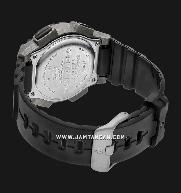 Timex Ironman T5K195 Indiglo Triathlon Shock Digital Dial Black Resin Strap