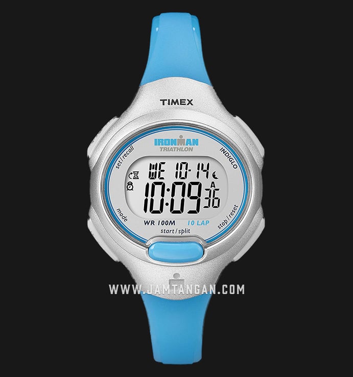 Timex Ironman T5K739 Triathlon Digital Dial Blue Resin Strap