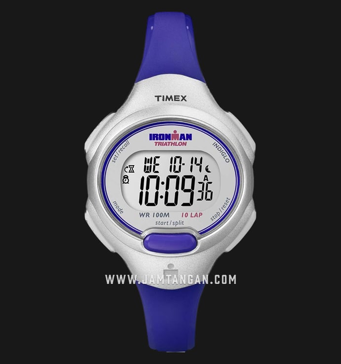 Timex T5K740 Ironman 10 Triathlon Digital Dial Purple Resin Strap