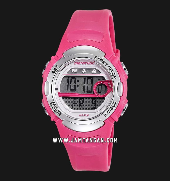 Timex T5K771 Marathon Digital Dial Pink Resin Strap