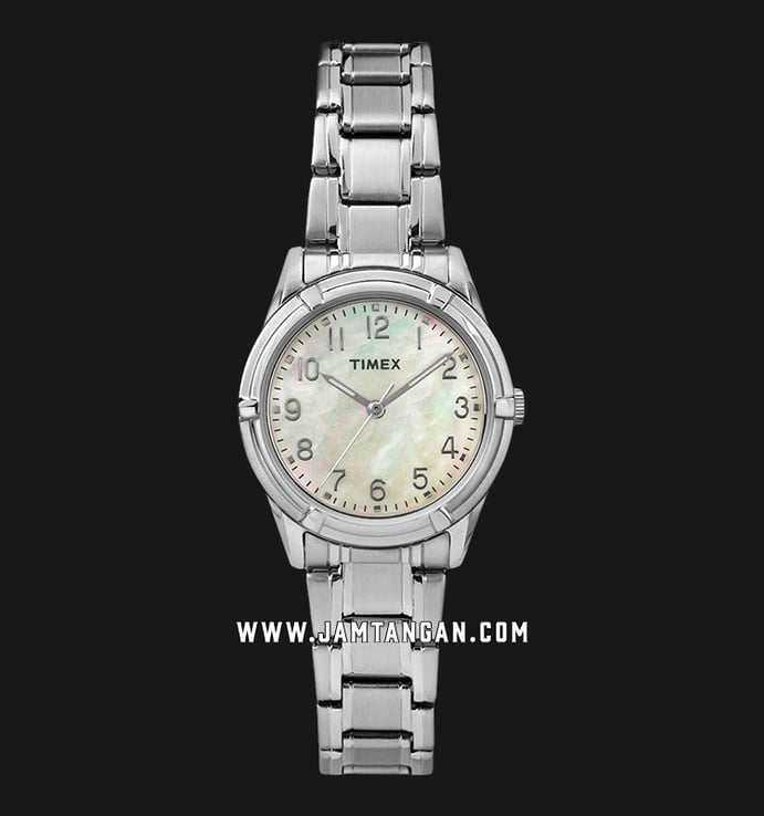 Timex Style Elevated TW2P76000 Ladies Mother Of Pearl Dial Stainless Steel Strap