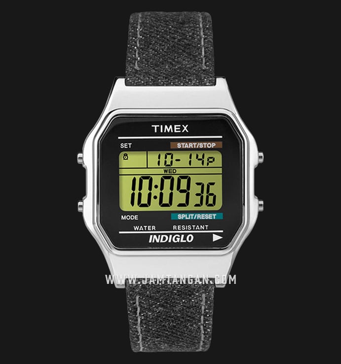 Timex TW2P77100 Digital Dial Black Denim Strap