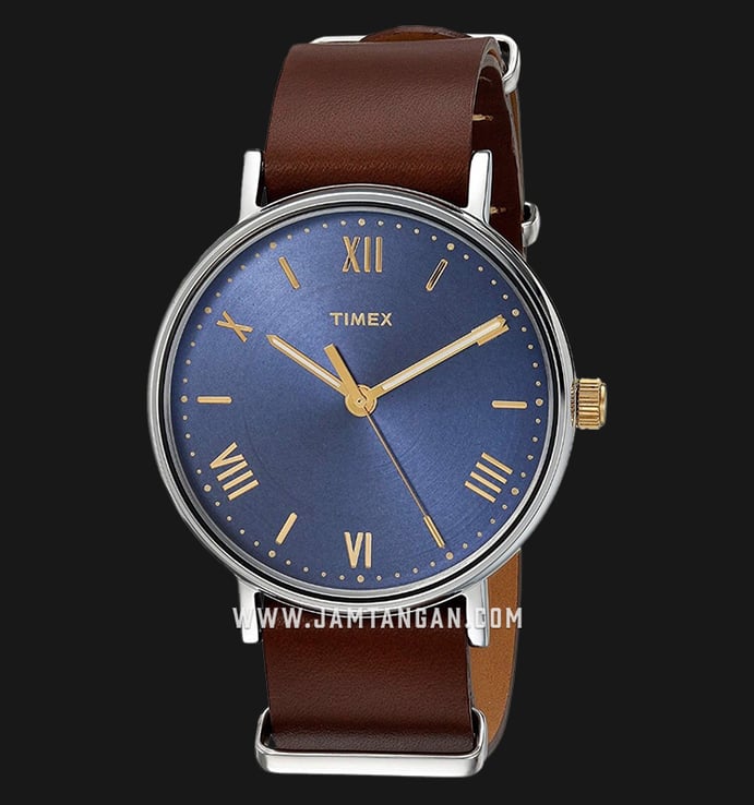 Timex TW2R28700 Southview Blue Dial Brown Leather Strap