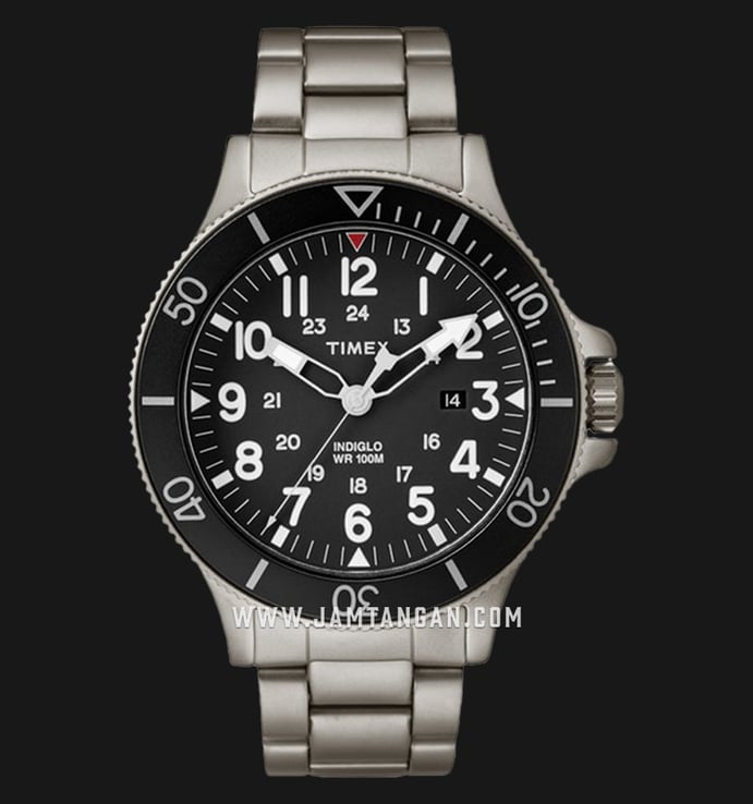 Timex TW2R46100 Allied Chronograph Black Dial Stainless Steel Strap