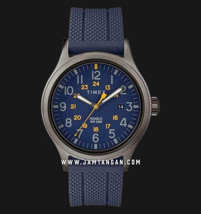 Timex TW2R61100 Allied Mens Blue Navy Dial Blue Navy Rubber Strap