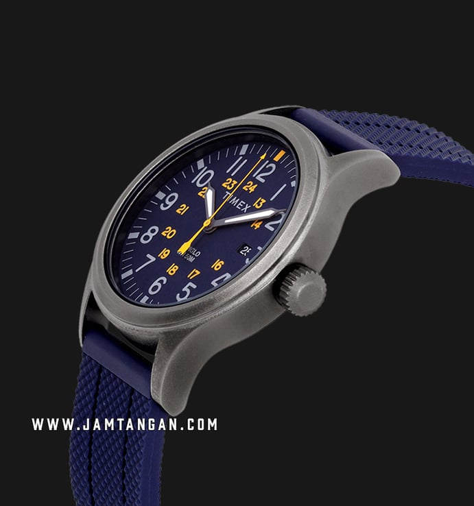 Timex TW2R61100 Allied Mens Blue Navy Dial Blue Navy Rubber Strap