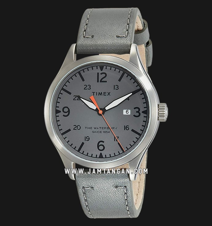 Timex Waterbury TW2R71000 Traditional Mens Grey Dial Grey Leather Strap