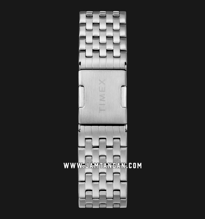 Timex Waterbury TW2R71900 Chronograph Men Black Dial Stainless Steel Strap