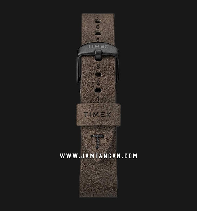 Timex TW2R96500 MK1 Steel Chronograph Mens Black Dial Dark Brown Leather Strap