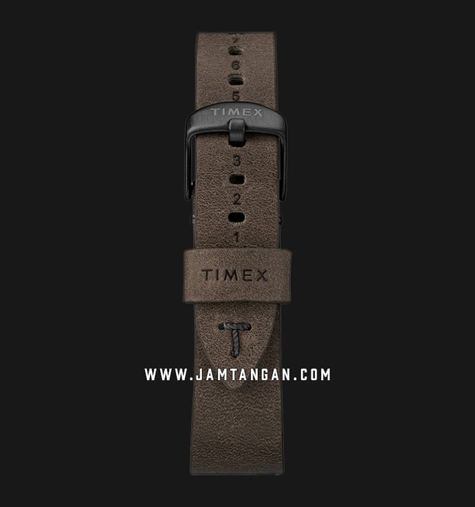 Timex MK1 Steel TW2R96900 Mens Black Dial Dark Brown Leather Strap