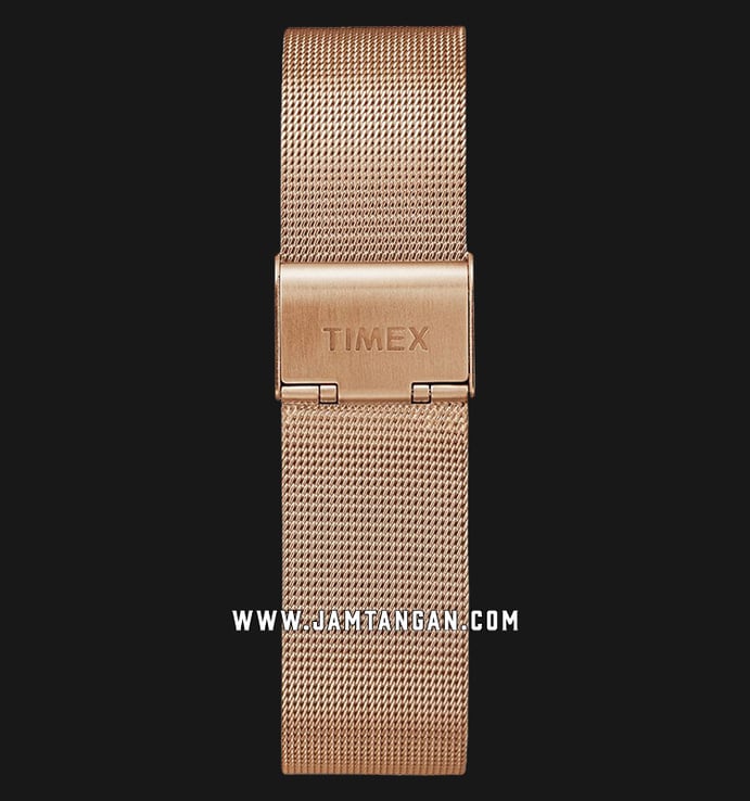 Timex Fairfield TW2T37100 Indiglo Chronograph Black Dial Rose Gold Mesh Strap