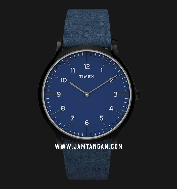 Timex Norway TW2T66200 Blue Dial Blue Leather Strap