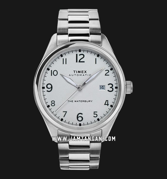 Timex Waterbury TW2T69700 Automatic Silver Dial Stainless Steel Strap
