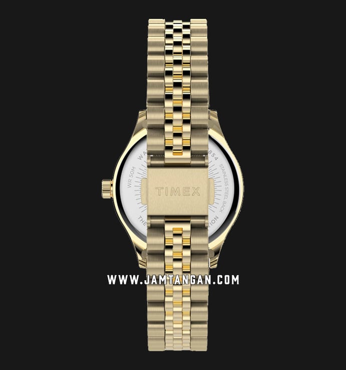 Timex The Waterbury TW2T74800 White Dial Gold Stainless Steel Strap