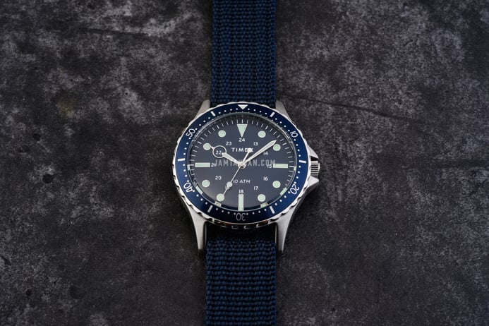Timex Navi XL TW2T75400 Men Blue Navy Dial Blue Navy Fabric Strap