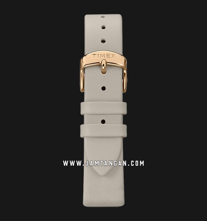 Timex Crystal TW2T78100 Ladies Glitter Dial Beige Leather Strap