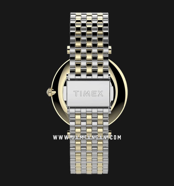 Timex Parisienne TW2T79400 Ladies Mother Of Pearl Dial Dual Tone Stainless Steel Strap
