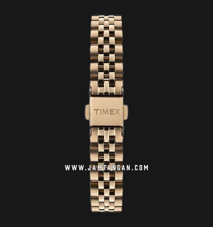 Timex Model 23 TW2T88600 Ladies Champagne Dial Gold Stainless Steel Strap