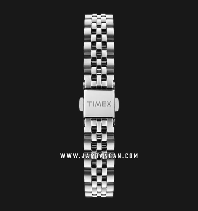 Timex Model 23 TW2T88800 Ladies Silver Texture Dial Stainless Steel Strap
