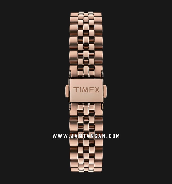 Timex Model 23 TW2T89400 Ladies Mother Of Pearl Dial Rose Gold Stainless Steel Strap