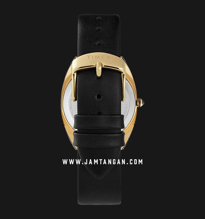 Timex Milano TW2T89800 Ladies Black Dial Black Leather Strap
