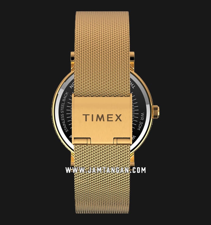 Timex Full Bloom TW2U19400 Multicolor Flower Motif Dial Gold Stainless Steel Strap