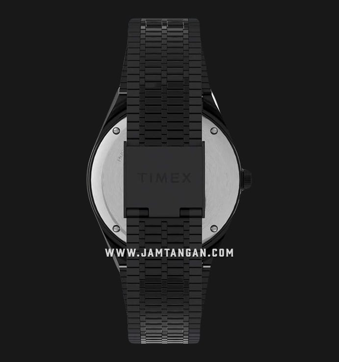 Timex Q TW2U61600 Reissue Men Black Dial Black Stainless Steel Strap