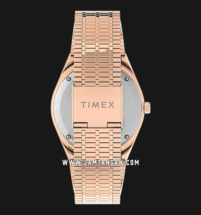 Timex Q TW2U95700 Cream Dial Rose Gold Stainless Steel Strap
