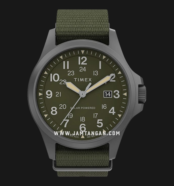 Timex Expedition TW2V03700 North Field Post Solar Green Dial Green Fabric Strap