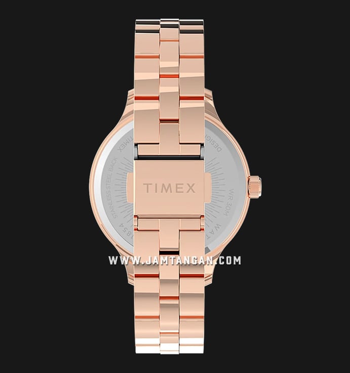 Timex Peyton TW2V23400 Soft Pink Dial Rose Gold Stainless Steel Strap