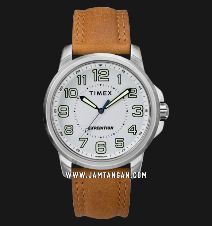 Timex TW4B16400 Expedition Field White Dial Tan Leather Strap