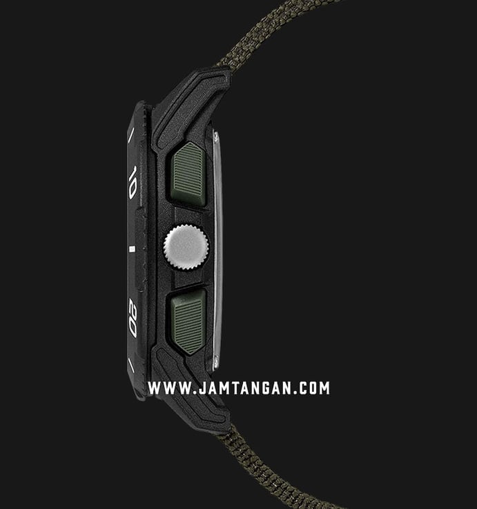 Timex TW4B16600 Expedition Katmai Combo Digital Analog Dial Green Nylon Strap