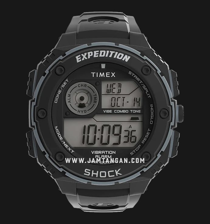Timex Expedition TW4B24300 Vibe Shock Digital Dial Black Resin Strap