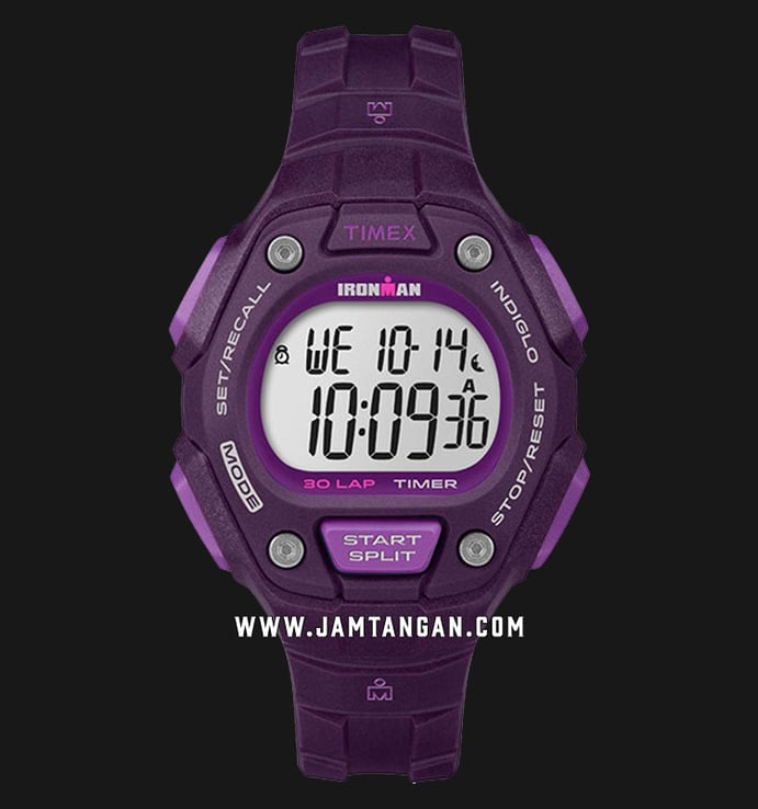 Timex Ironman TW5K89700 Chronograph Men Digital Dial Purple Resin Strap
