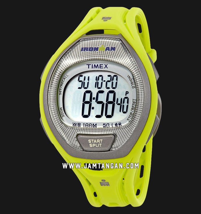 Timex Ironman Sleek TW5K96100 Men Digital Dial Yellow Resin Strap