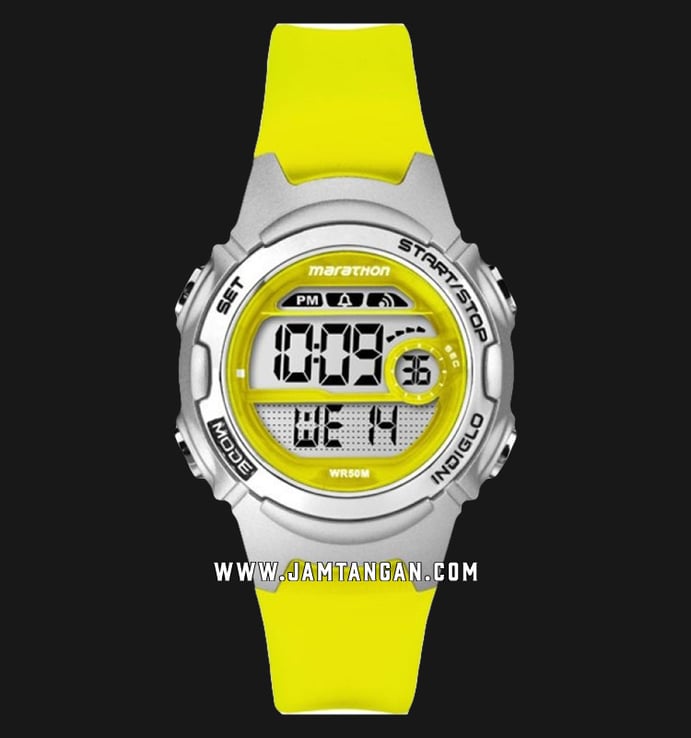 Timex Marathon TW5K96700 Digital Dial Yellow Resin Strap