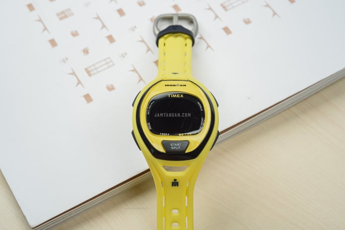 Timex Ironman Sleek TW5M01800 Men Digital Dial Yellow Resin Strap