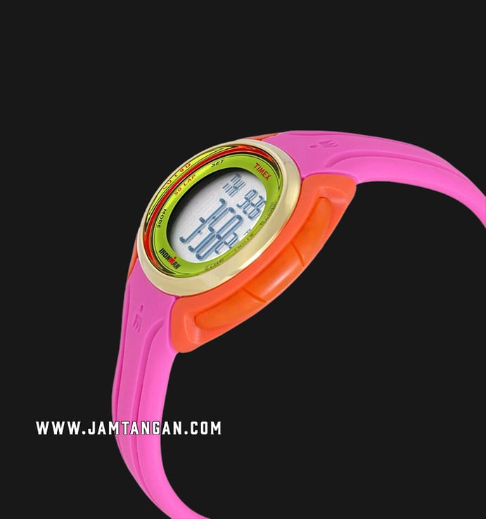 Timex Ironman Sleek TW5M02800 Ladies Digital Dial Pink Resin Strap