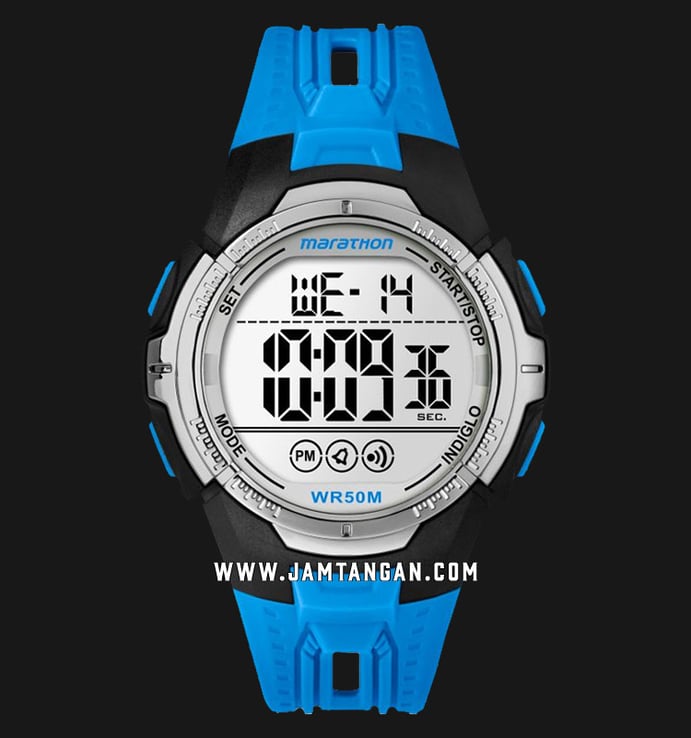 Timex Marathon TW5M06900 Men Digital Dial Blue Resin Strap