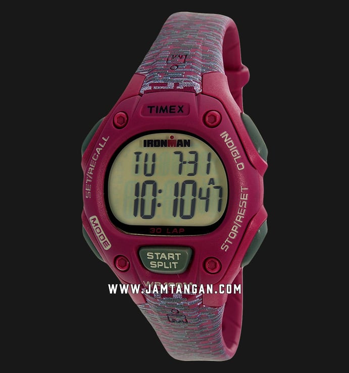 Timex Ironman Classic TW5M07600 Ladies Digital Dial Pink Resin Strap