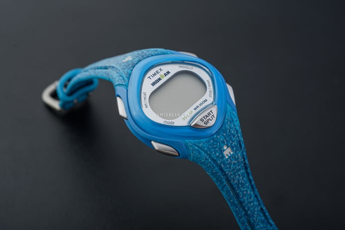 Timex Ironman Sleek TW5M08800 Ladies Digital Dial Blue Resin Strap