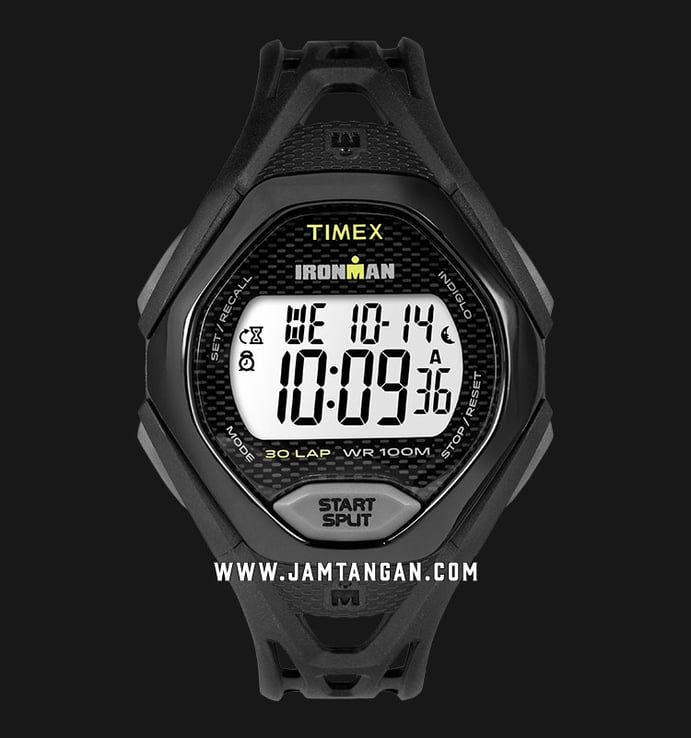 Timex Ironman TW5M10400 Indiglo Digital Dial Black Resin Strap