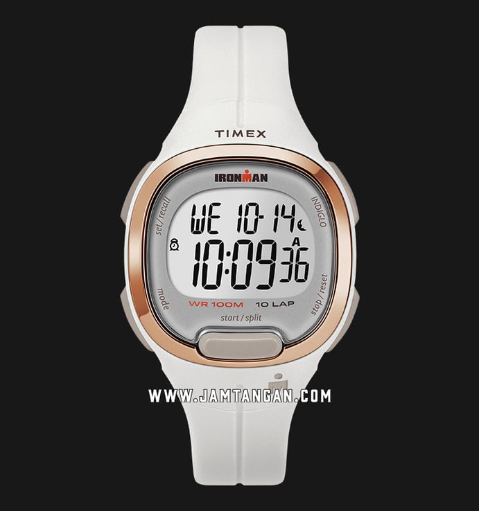 Timex Ironman Transit TW5M19900 Indiglo Digital Dial White Resin Strap
