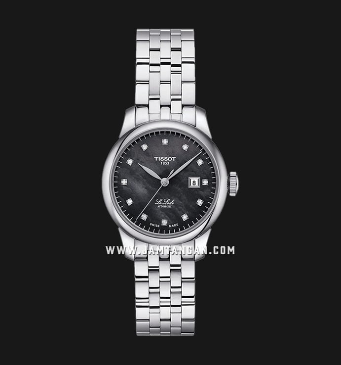 Tissot T-Classic T006.207.11.126.00 Le Locle Automatic Lady Black MOP Dial Stainless Steel Strap